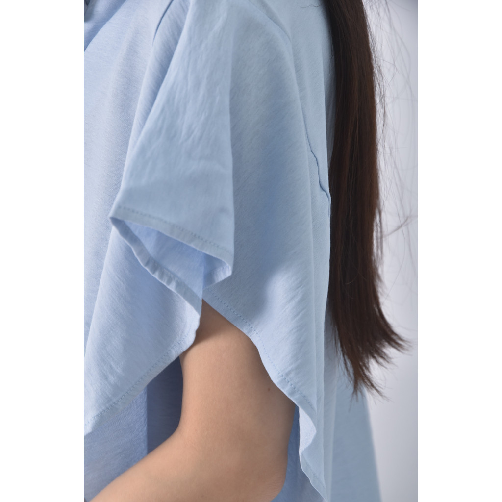 (XL) 寬鬆藍色短袖上衣二手衣, , large