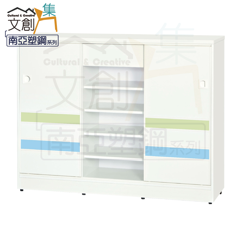 【文創集】多比斯 環保4.4尺南亞塑鋼推門單抽鞋櫃(客約商品), , large