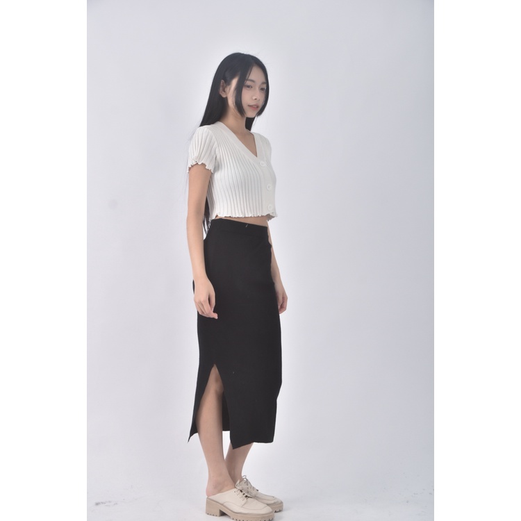 (S) 修身黑色長裙二手衣, , large