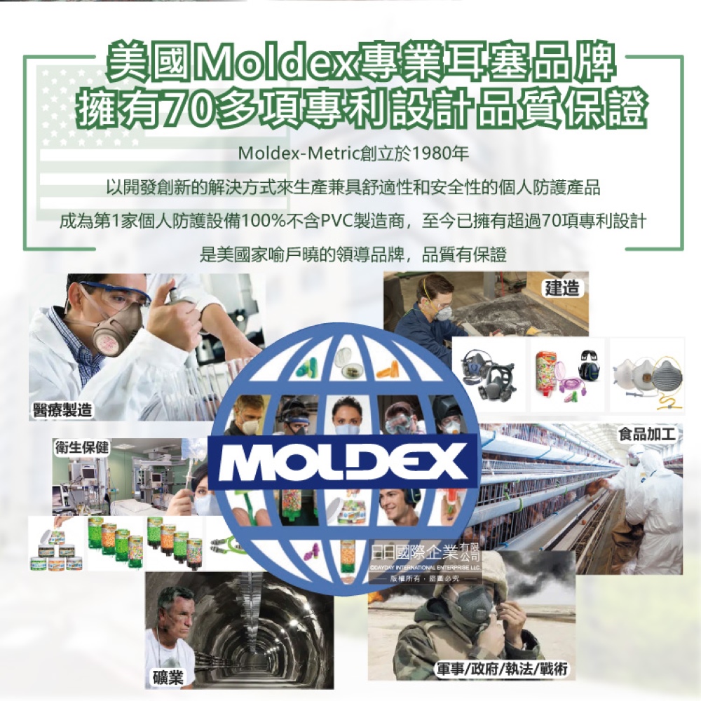[日日好物](3包超值組)美國MOLDEX-Pura-Fit超靜音PU慢回彈子彈型隔音耳塞-型號6900帶線版綠色1對/包(NRR33dB降噪規格,助眠器,露營好睡系列), , large