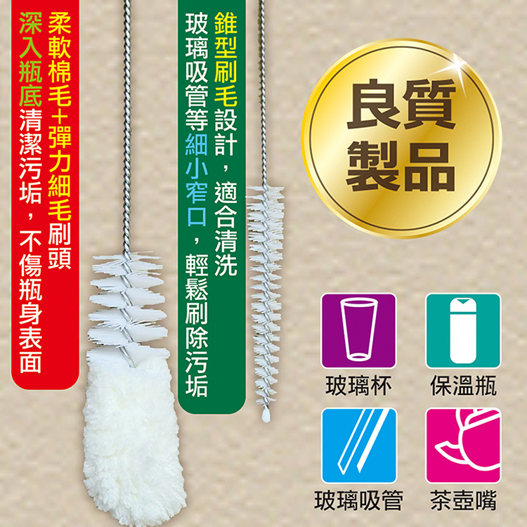 米諾諾細口瓶底刷組-6組, , large