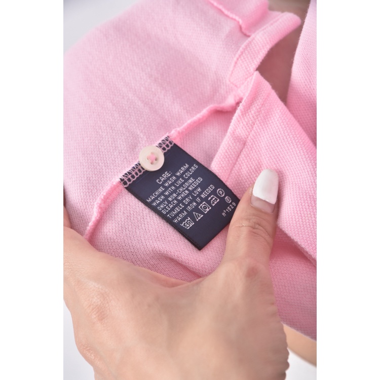 (M) polo ralph lauren棉質純棉粉色短袖上衣二手衣, , large