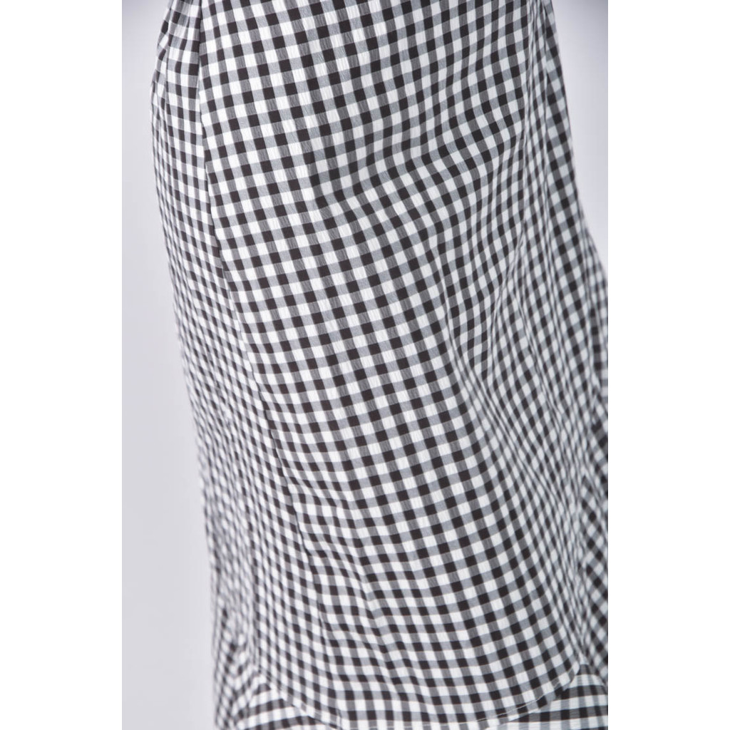 (S) 格紋黑色長裙二手衣, , large