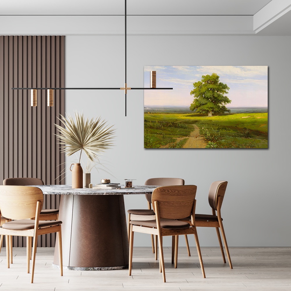 【御畫房】一碧千里 國家一級畫師手繪油畫60×90cm(VF-11), , large