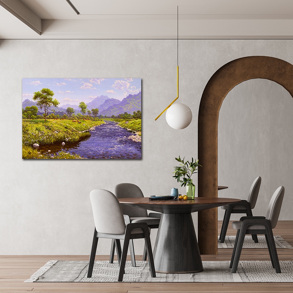 【御畫房】盛夏美景 國家一級畫師手繪油畫60&times;90cm(VF-75), , large