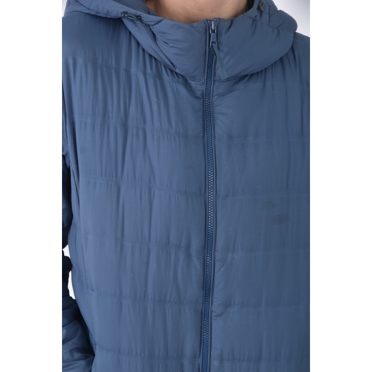 (M) uniqlo羽絨連帽藍色外套二手衣, , large