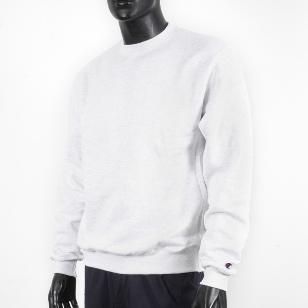 Champion 男 長袖上衣 大學T 美規 高磅數 運動 休閒 內刷毛 保暖 舒適 穿搭 淺灰 [S600-93H], , large