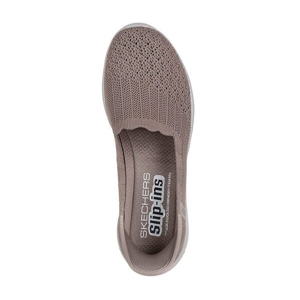 Kixpress-Skechers Seager 女 休閒鞋 健走 瞬穿舒適科技 透氣 緩震 深米色 [158980DKTP], , large