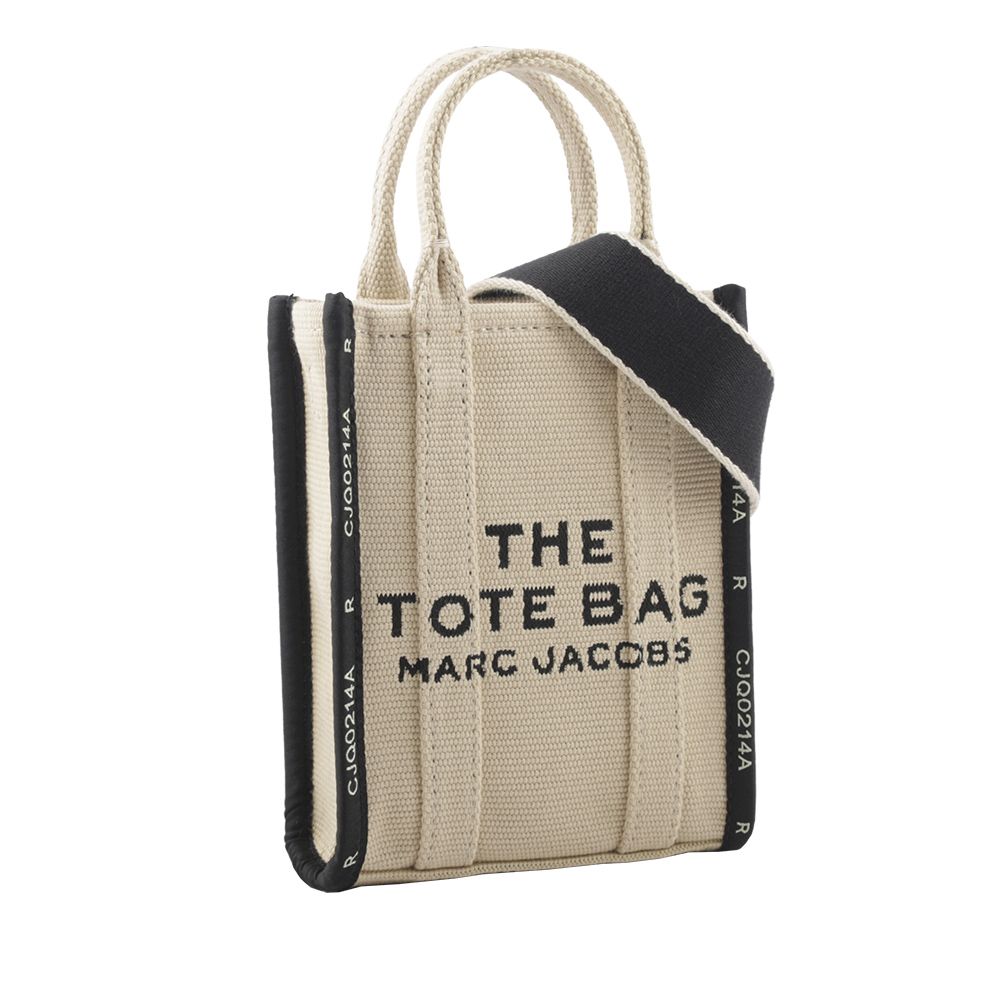 MARC JACOBS THE JACQUARD TOTE 雙色迷你手機托特包/淺米色, , large