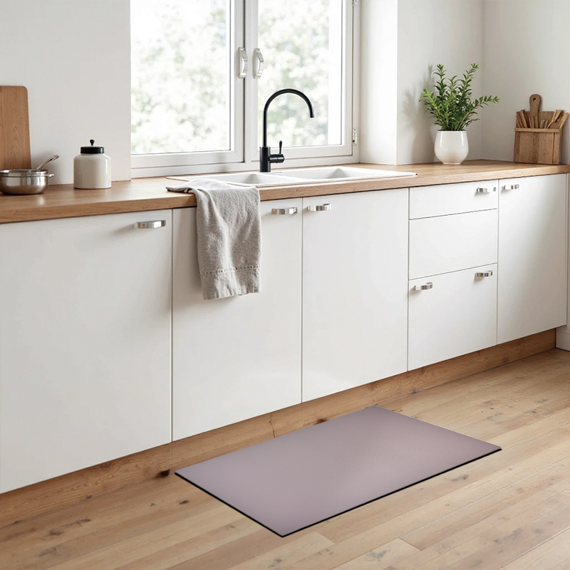 【Monster】 Kitchen Anti-Stain Non-Slip Mat – Natural Essence Series (80x50cm) – Morandi Pink, , large