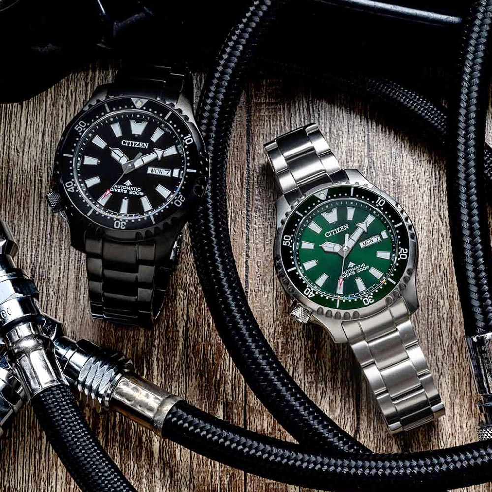 CITIZEN 星辰 PROMASTER 亞洲限定 鋼鐵河豚EX Plus 潛水機械錶 NY0135-80E, , large