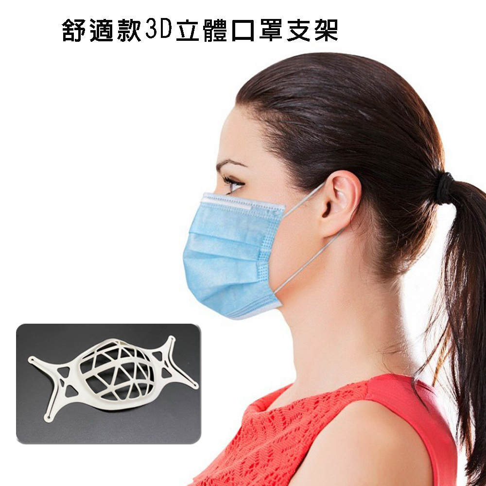 Pack of 10 Triangle Style SK07 Ultra-Comfort Breathable 3DMask Support Frame, 白, large