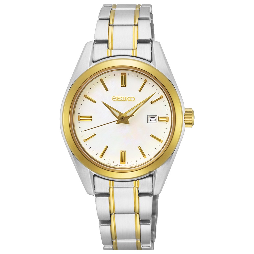 SEIKO 精工 CS日系時尚珍珠貝女錶(SUR636P1)-28mm