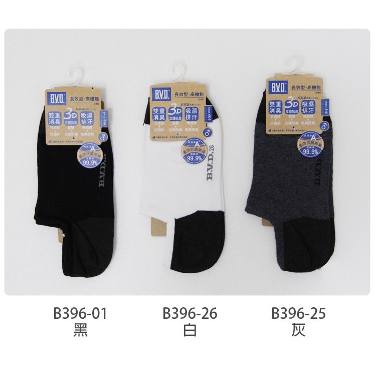 【BVD】雙效抗菌除臭低口男襪-B396 男襪 低口襪, , large