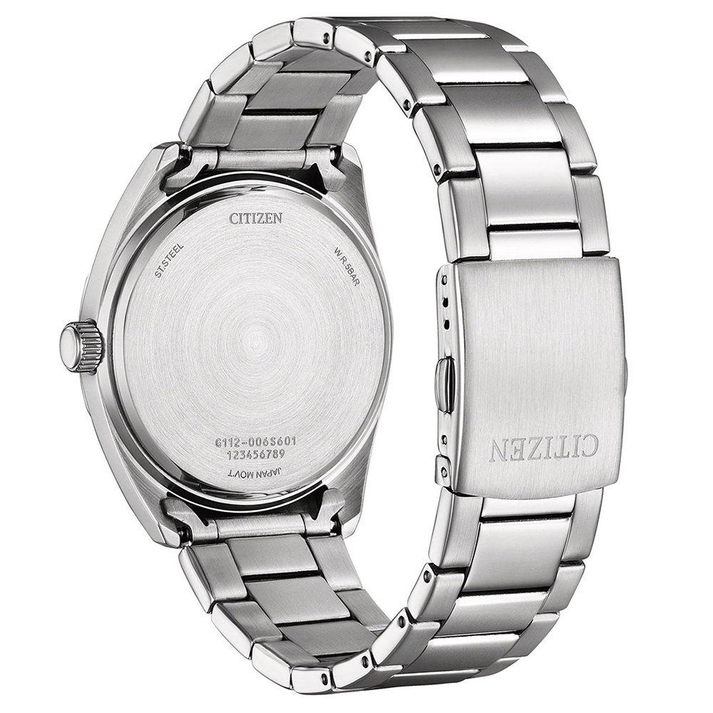 CITIZEN 星辰 限量 紳士日期手錶 送禮-銀x藏藍/41mm BI5110-54H, , large