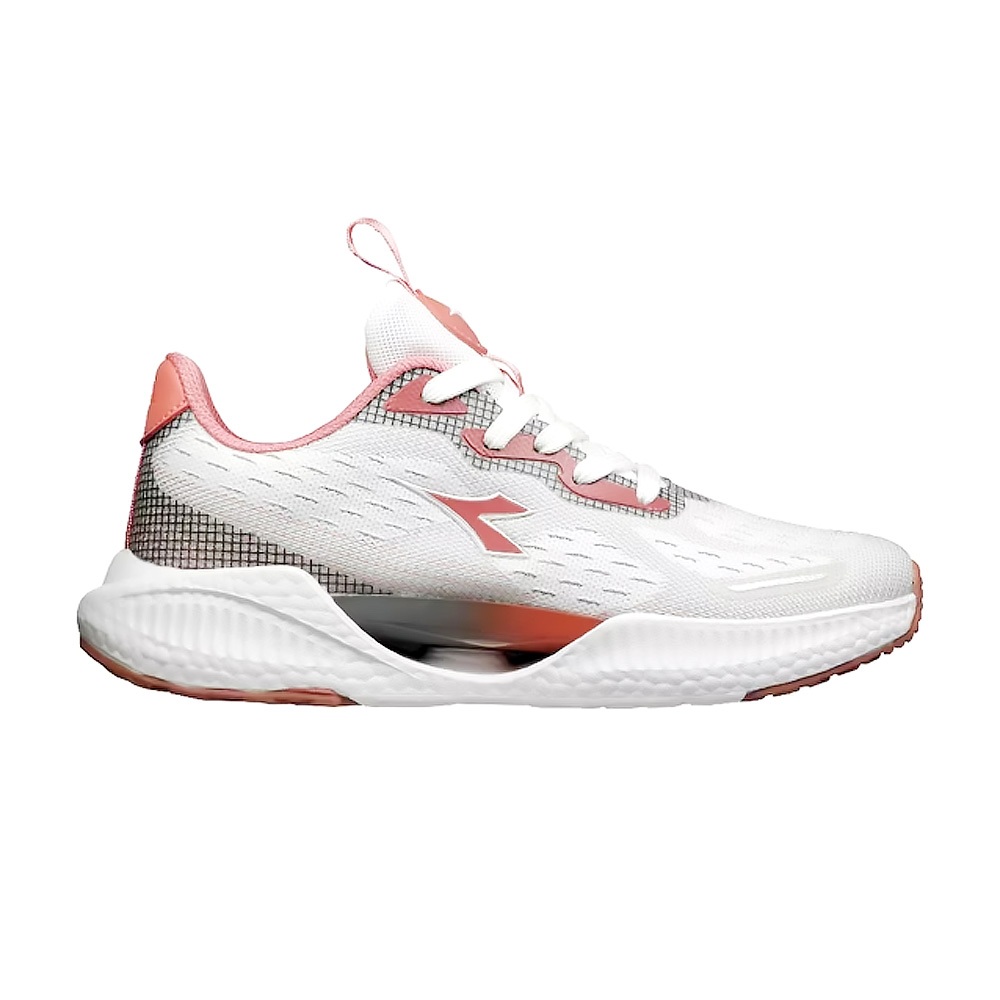 DIADORA迪亞多那 專業避震跑鞋 女運動鞋 女鞋 慢跑鞋 輕量 透氣 吸震 Q彈 足弓支撐 耐磨 止滑 藍 灰粉, 灰粉,24.5, large