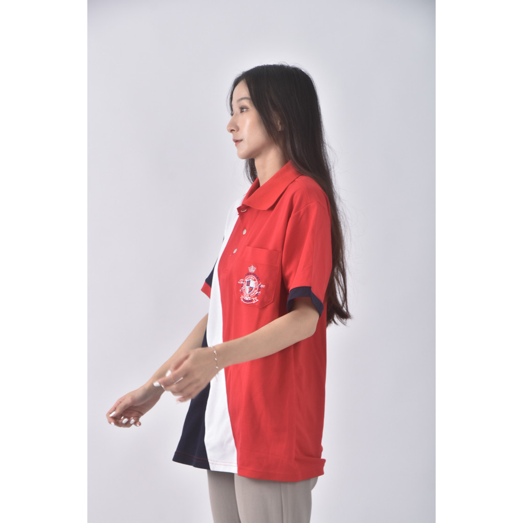 (S) aiken sport運動棉質polo衫紅色短袖上衣二手衣, , large