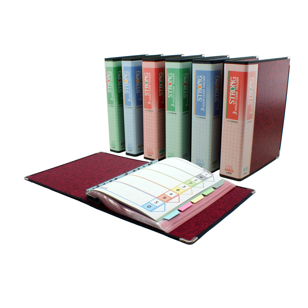 自強牌 A4 三孔管型夾 60頁資料簿 6本入/ 箱 C60