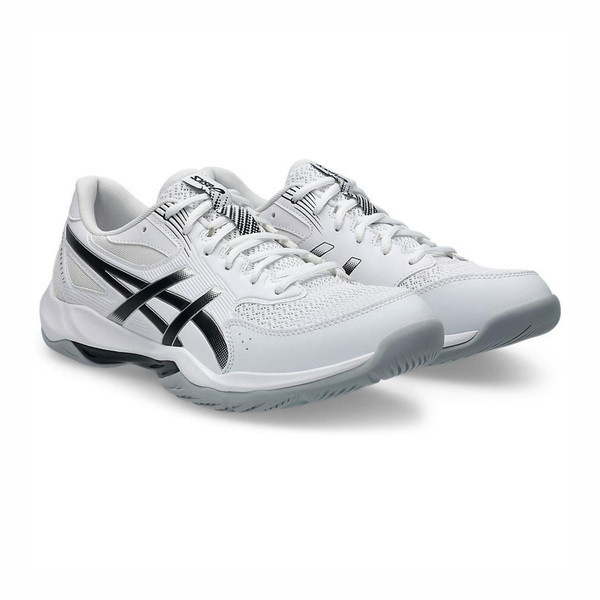 Asics Gel-rocket 12 男女 排球鞋 羽球鞋 穩定 包覆 回彈 白 黑 [1073A080-101], , large