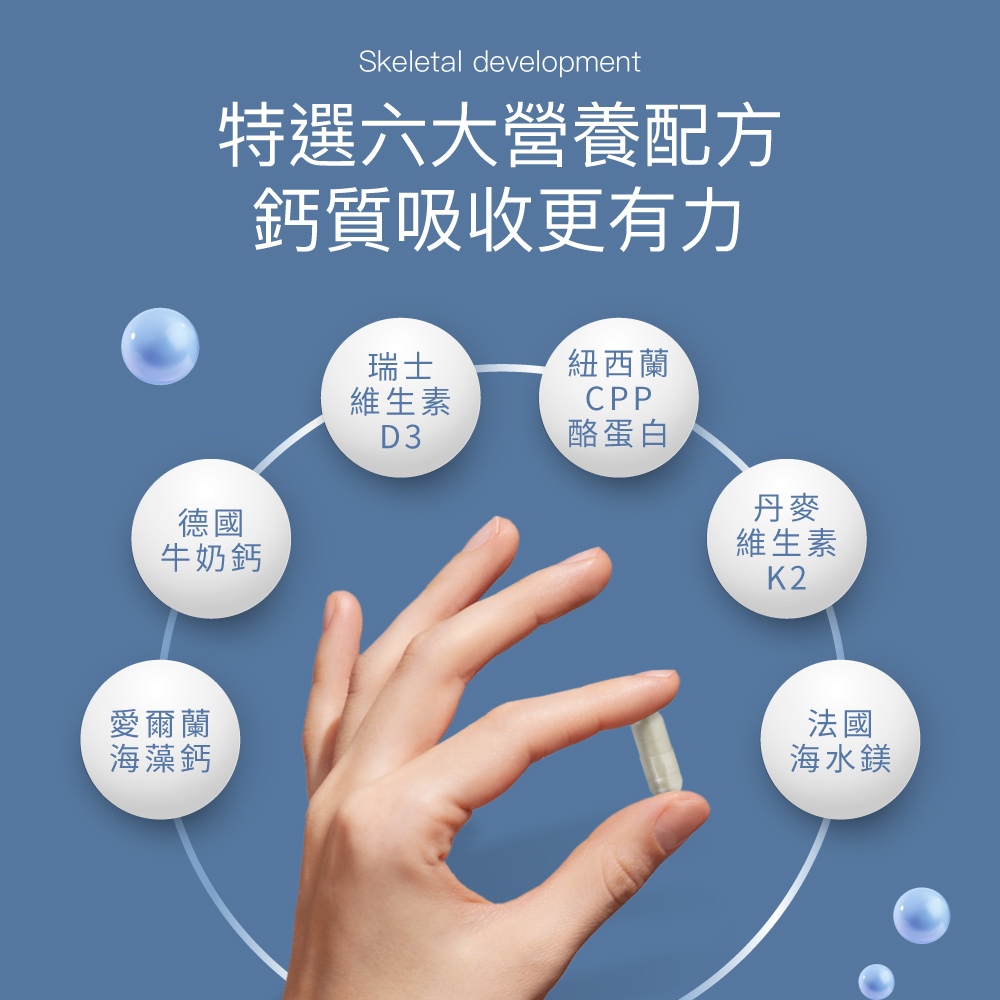 【FJ豐傑生醫】海藻鈣+海洋鎂PLUS(60顆/袋)-雙重優質鈣+法國天然海洋鎂+維生素D維持血鈣平衡, , large