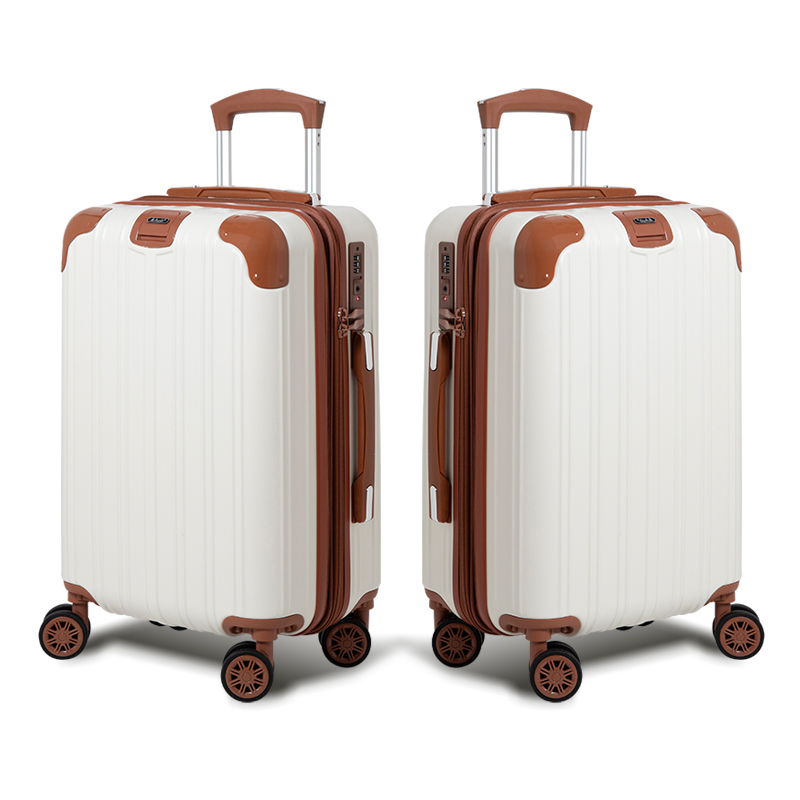 【Alldma鷗德馬】25吋熱銷款拉鏈行李箱Z2S-咖啡拿鐵(贈保護套C2+B2棋盤束帶+多功能海關鎖), , large