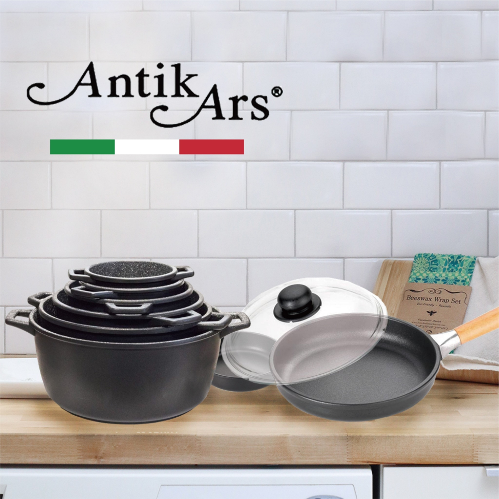 蓋瑞廚物【義大利Antikars 義式可拆握柄 不沾平底鍋  28 32cm】義大利製 鑄鋁鍋 不沾鍋 不沾平煎鍋, , large