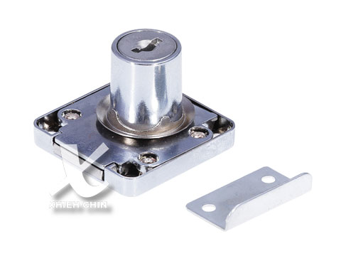 【協進五金】抽屜鎖 鉻色, , large