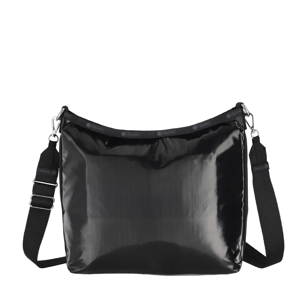 |快速出貨|Lesportsac MEDIUM ZIP SHOULDER 中型拉鍊肩背包 送禮推薦-閃耀黑, , large