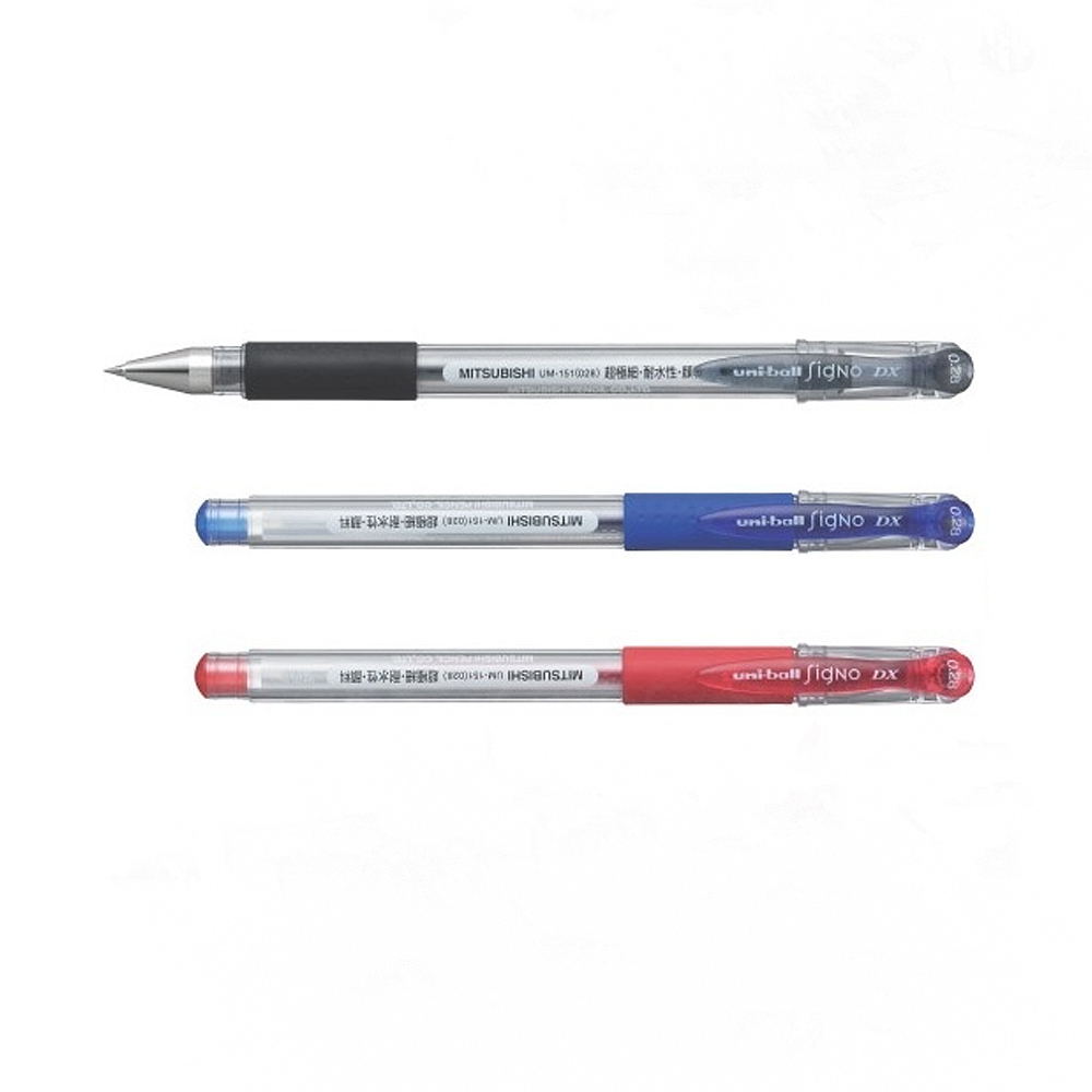 【三菱Uni】超極細中性筆 0.28mm 3色組 /組 UM-151 028/3C(黑/紅/藍)  -  多款可選, , large