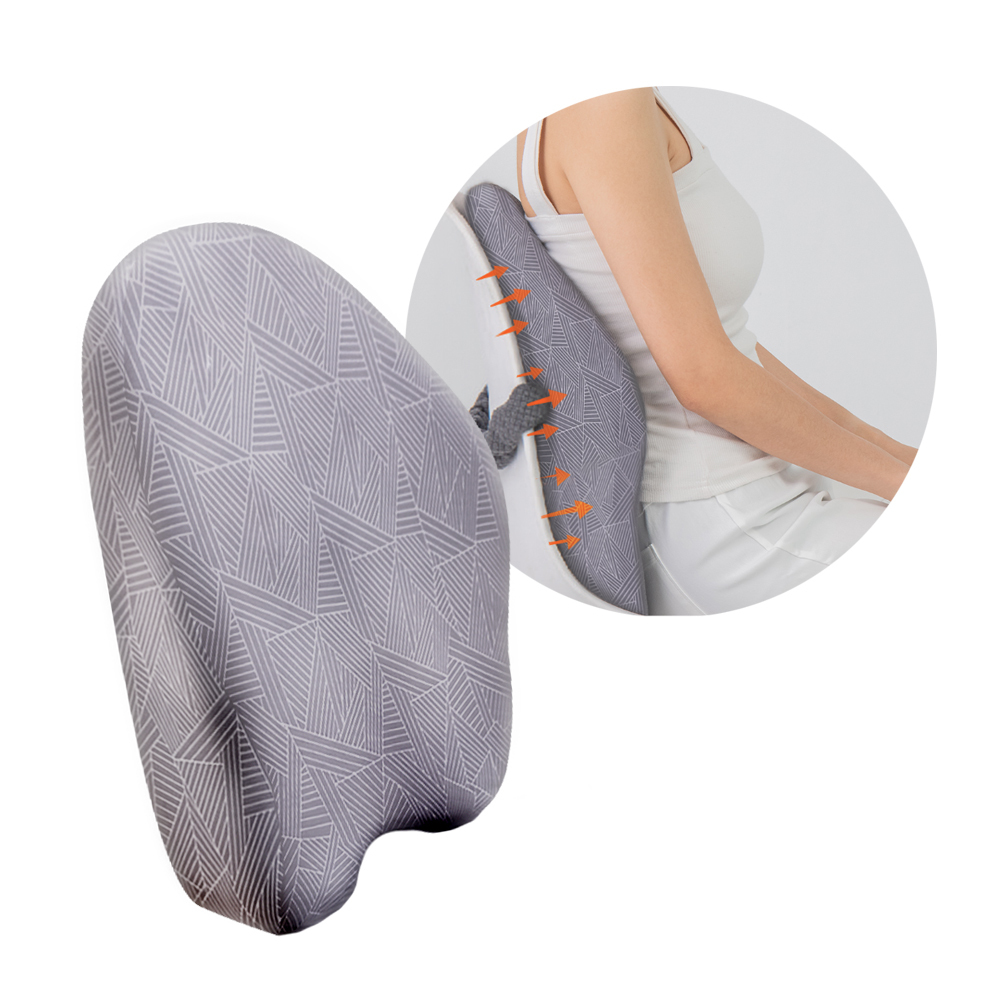 【日本旭川】AIRFit氧活力進階版人體工學護脊腰靠坐墊組 透氣坐墊 腰靠墊 椅子靠墊 辦公 電腦椅 護腰墊, , large