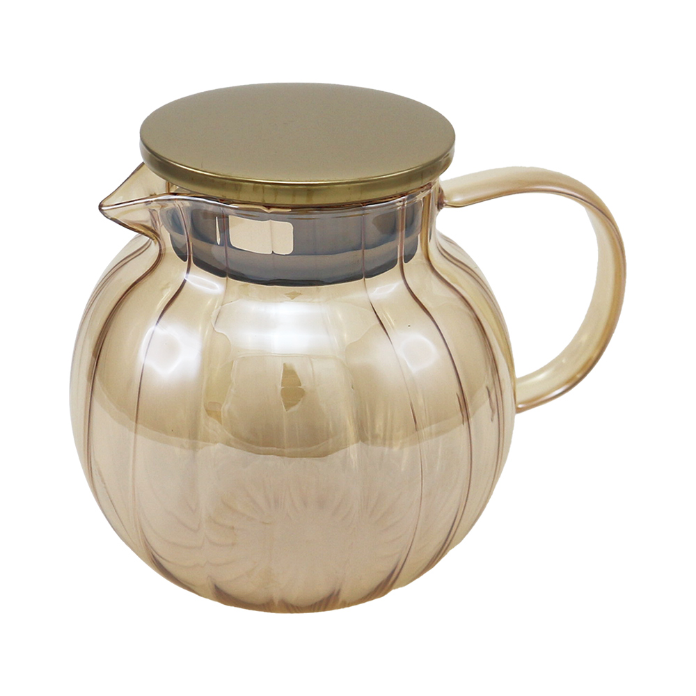 AWANA耐熱玻璃南瓜壺-1200ml-茶色-1組, , large