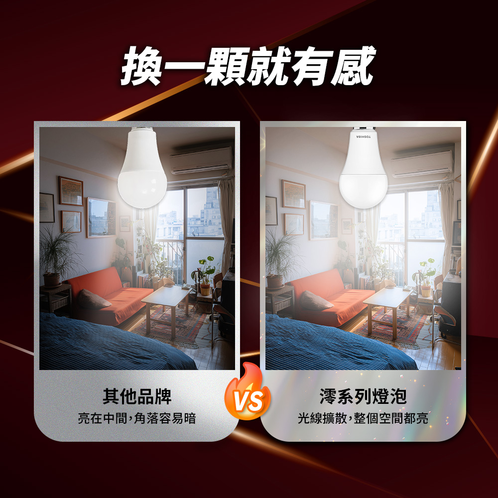 【TOSHIBA】60-pack Mio Series LED Bulbs, 15.8W, 3-year warranty, high lumen output, energy-saving label (daylight color), , large