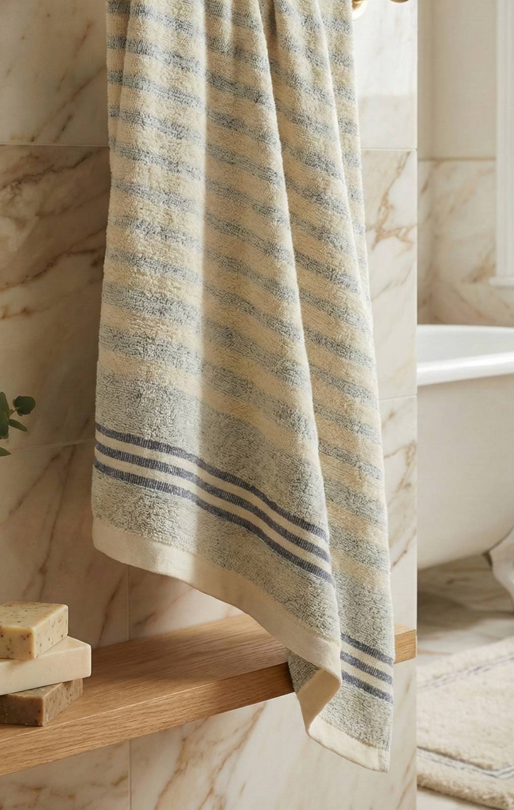 [凱美棉業]MIT台灣製 二包6入吸濕柔膚鳳梨紗條紋毛巾, , large