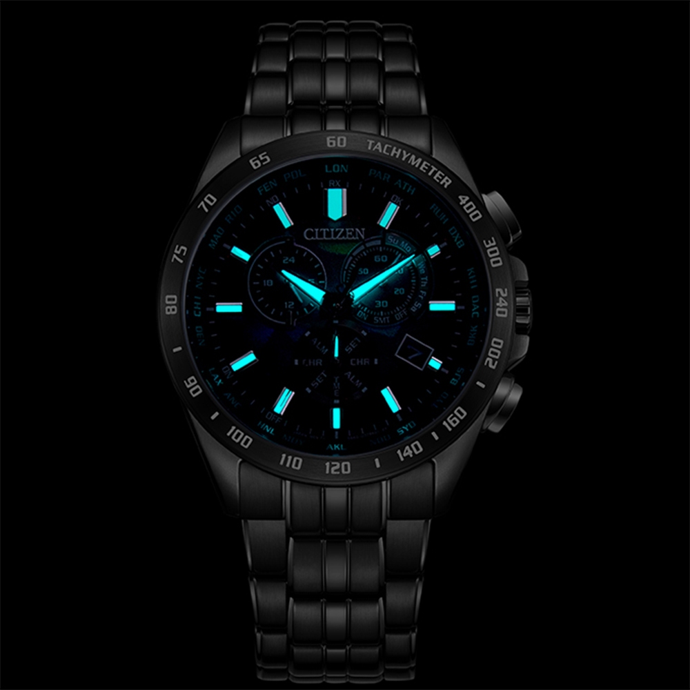 CITIZEN 星辰 100週年限量宇宙幻彩 光動能電波手錶 CB5878-56E, , large
