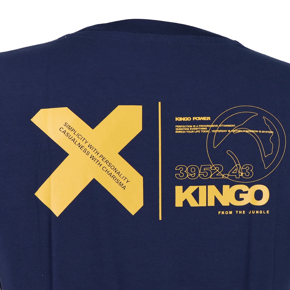 KINGO-大尺碼-女款 圓領T恤-丈青-414131, , large