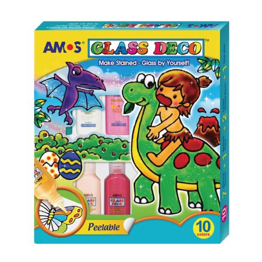 【AMOS 阿摩司】韓國原裝  10色 22ML 玻璃彩繪膠 / 組 GD22P10R, , large