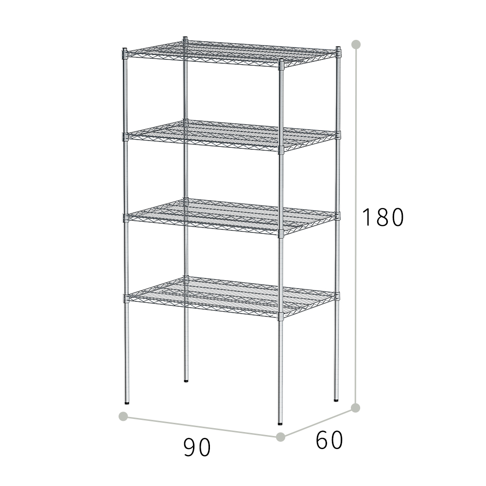 【Y HOUSE】90x60x180cm Heavy-duty four-layer iron rack Heavy-duty rack Heavy-duty iron rack, , large