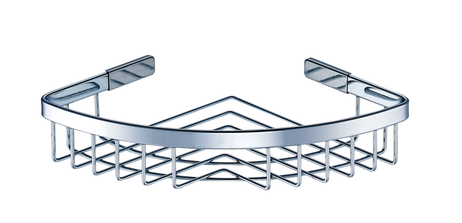 Stainless steel single-layer corner shelf, , large