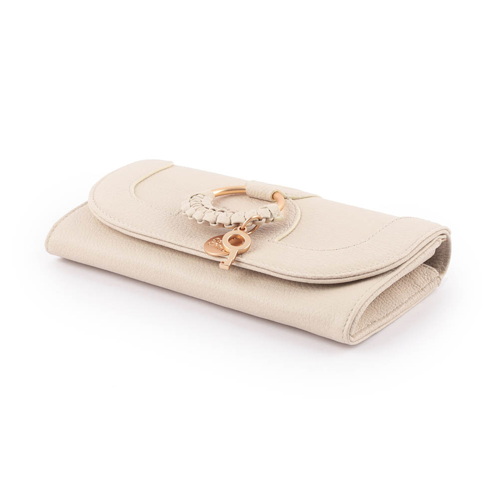 SEE BY CHLOE HANA系列壓釦翻蓋長夾/米色, , large