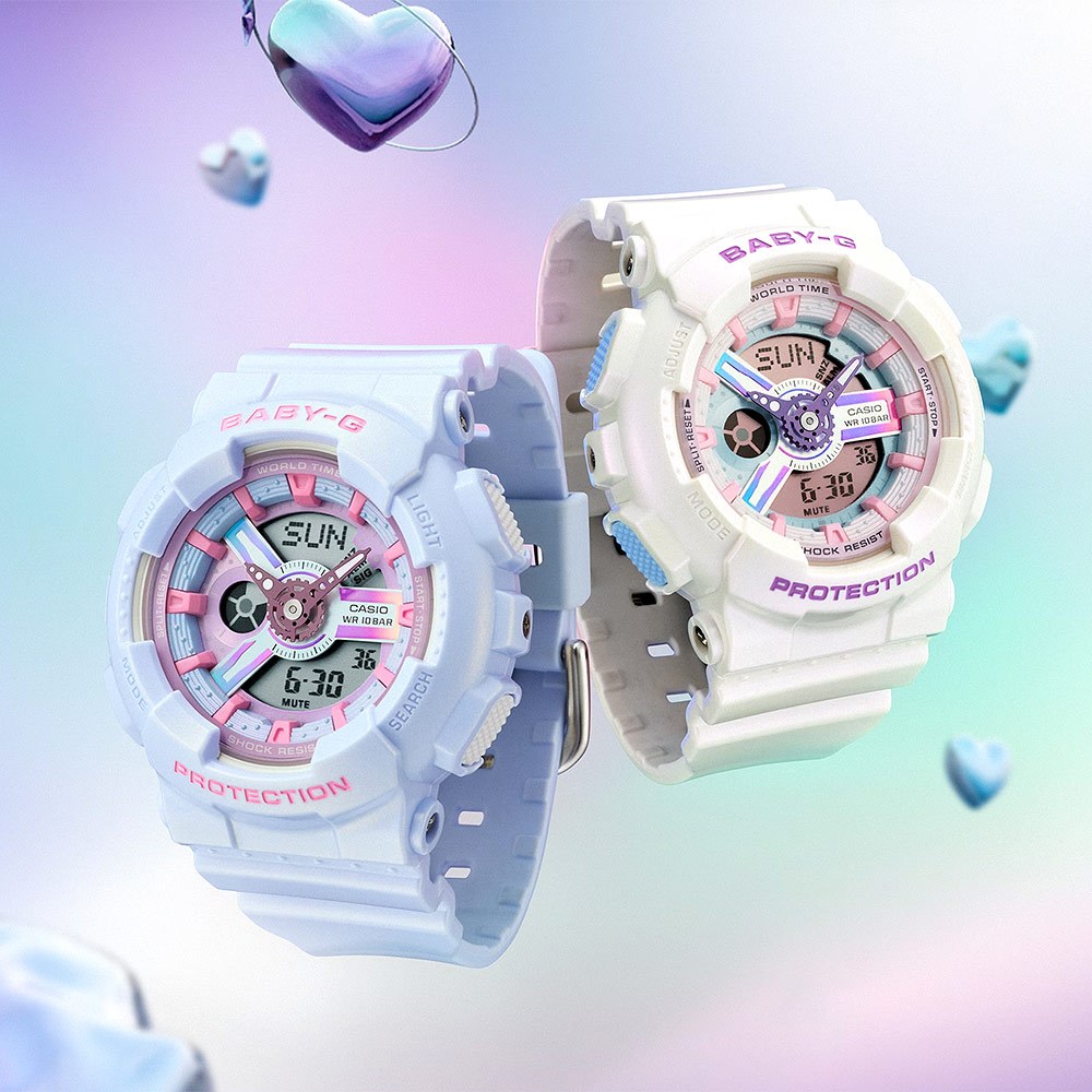 CASIO 卡西歐 BABY-G 夢幻色調手錶 BA-110FH-2A, , large