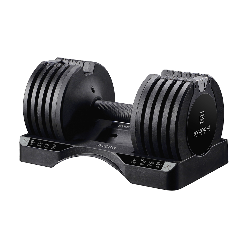 【BYZOOM FITNESS】Pure Series 11.3kg(25LB) 5段重量 可調式啞鈴, , large