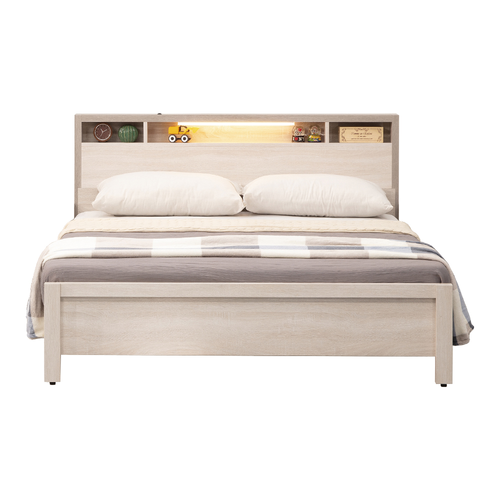 【唯熙傢俱】海瑟薇雙色5尺雙人床台, , large