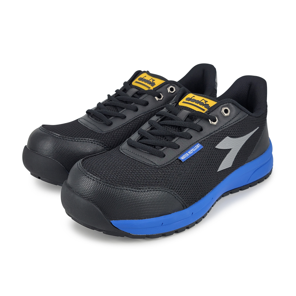 DIADORA迪亞多那 防潑水工作防護鞋 工作鞋 安全鞋 男鞋 MIT台灣製造 防穿刺 反光 抗菌 耐油 防滑 藍 黑, , large