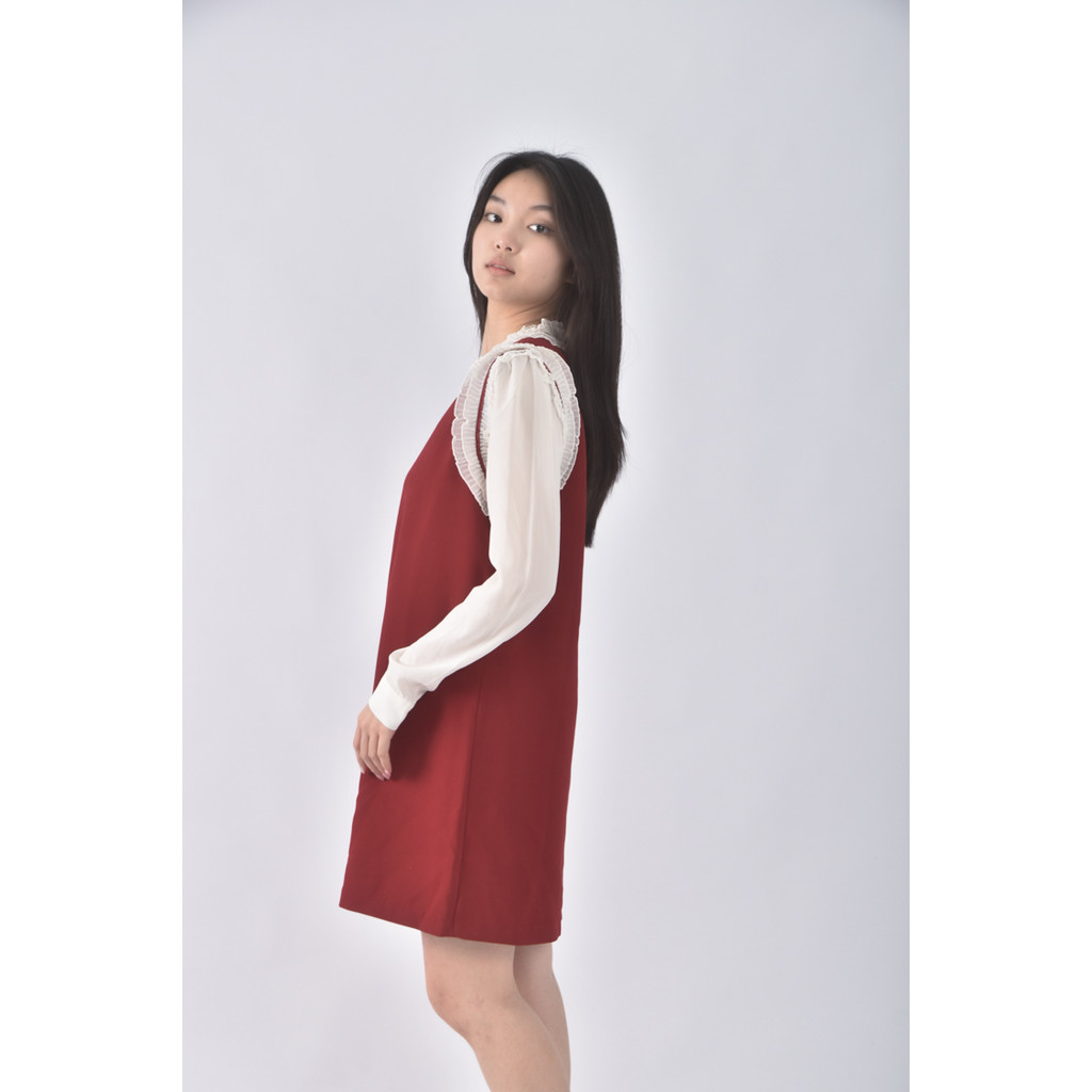 (M) nadia韓牌正韓小禮服紅色洋裝二手衣, , large