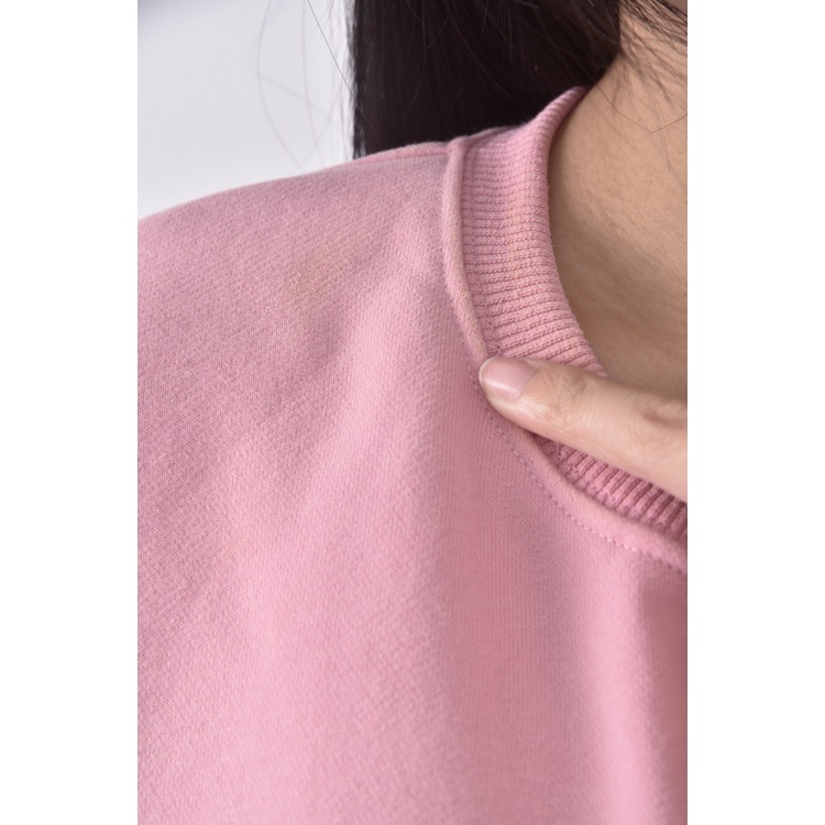 (F) 質感粉色長袖上衣二手衣, , large