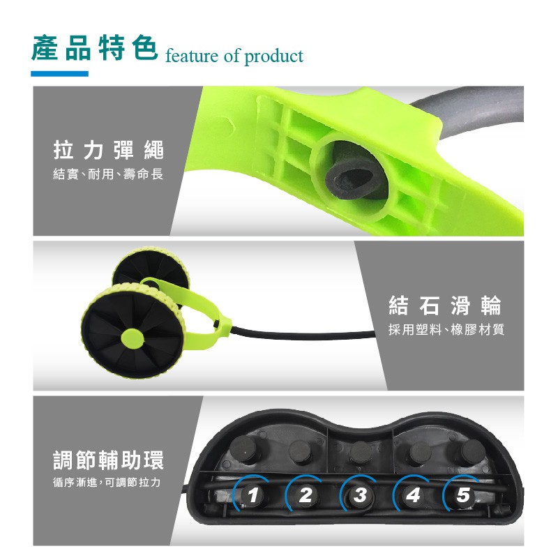 【Healgenart】多功能運動拉力雙輪健腹器 健腹健美輪, , large