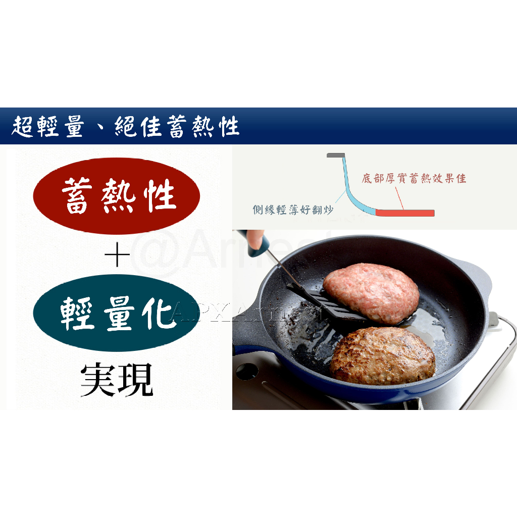 日本Arnest Bellfina鑽石極輕不沾深炒鍋28cm-海軍藍/曜石黑/二色任選一(瓦斯爐適用款), , large
