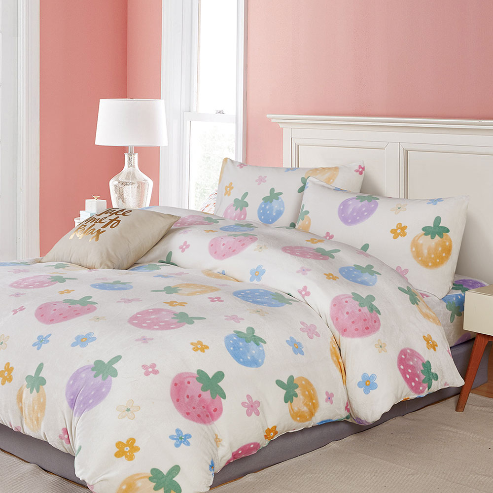 【Galatea葛拉蒂】法蘭絨冬季雙人床包四件組 多款任選, , large