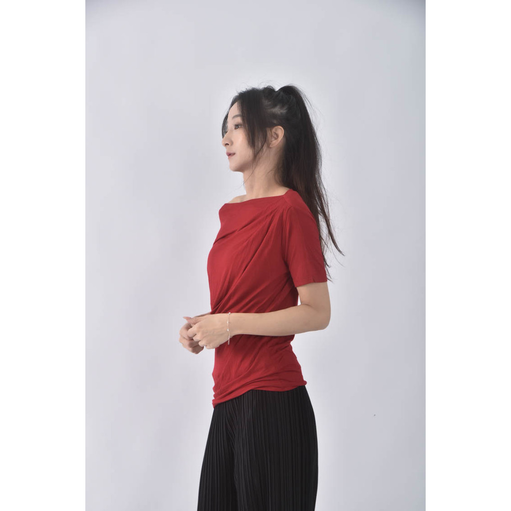 (S) 紅色短袖上衣二手衣, , large