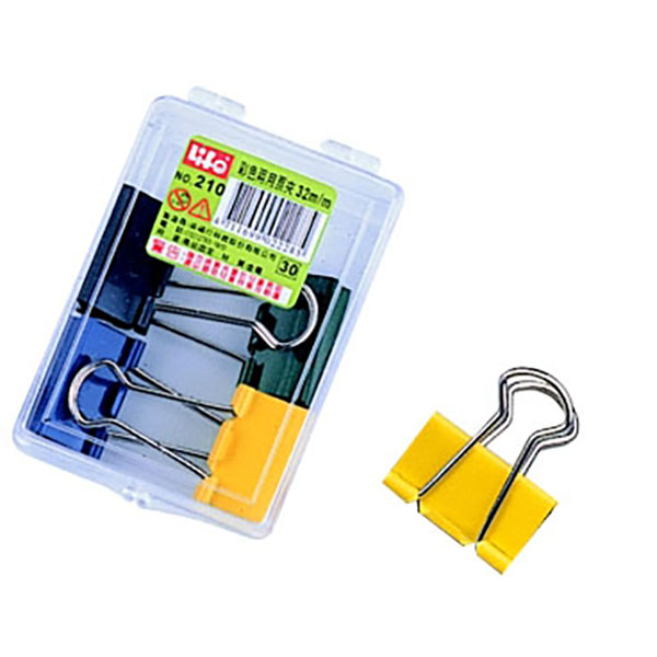 【 徠福 】彩色 兩用票夾 長尾夾 /盒   -  多款可選